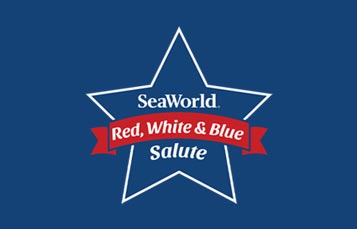 SeaWorld Red White and Blue Salute Logo