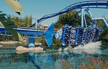 Manta coaster turn at SeaWorld Orlando