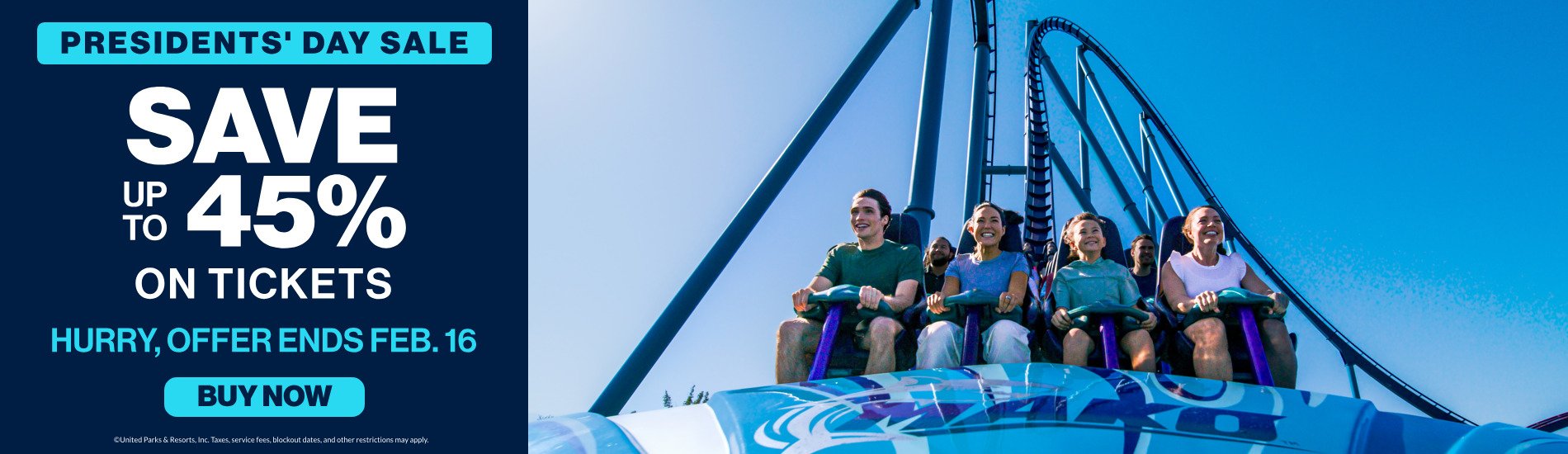 Save up to 45% on tickets