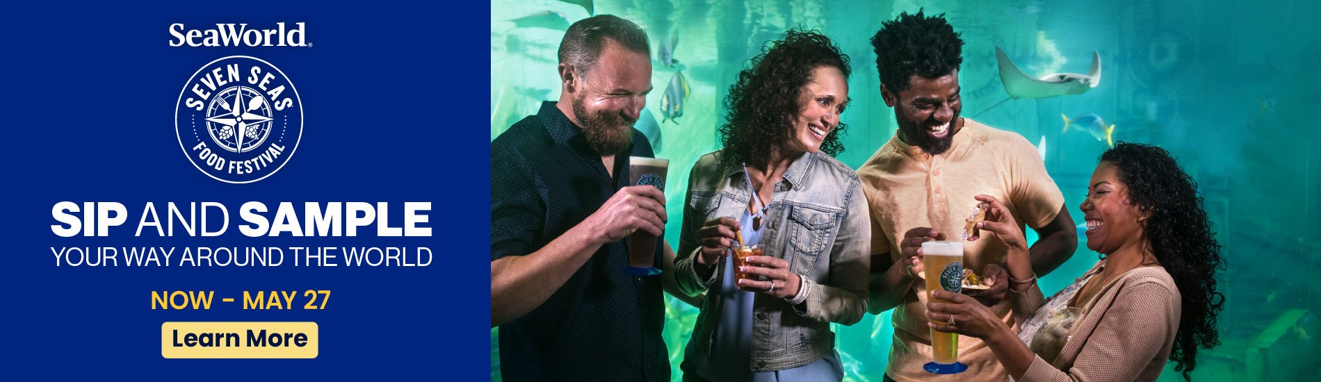 SeaWorld Seven Seas Food Festival: Sip and Sample your way around the world! Now through May 27