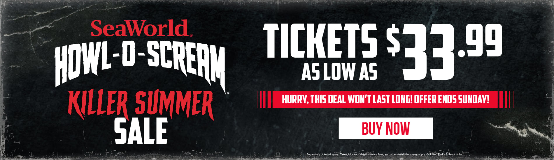 Howl-O-Scream Killer Summer Sale