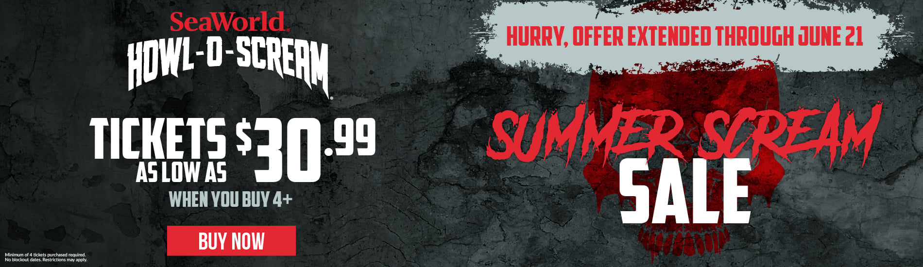 Howl-O-Scream Summer Scream Sale Promo
