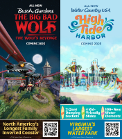 Busch Gardens Williamsburg / Water Country USA Rack Card