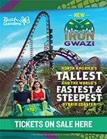Busch Gardens Tampa Bay Iron Gwazi Counter Card