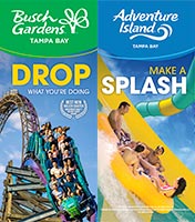 Adventure Island and Busch Gardens Tampa Bay Brochure Cover