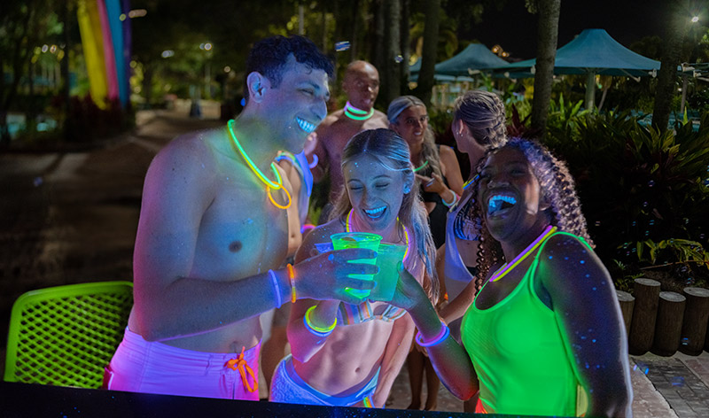 AquaGlow event at Aquatica Orlando