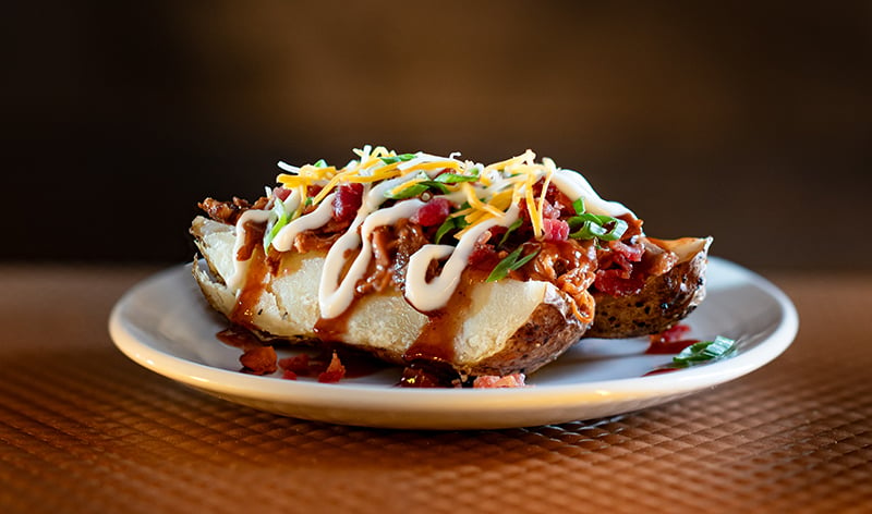 BBQ Pulled Pork Loaded Baked Potato