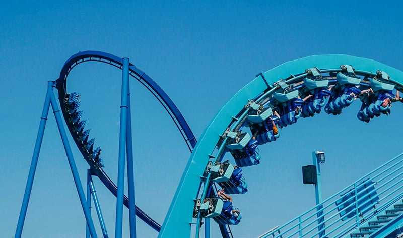 Kraken roller coaster at SeaWorld Orlando