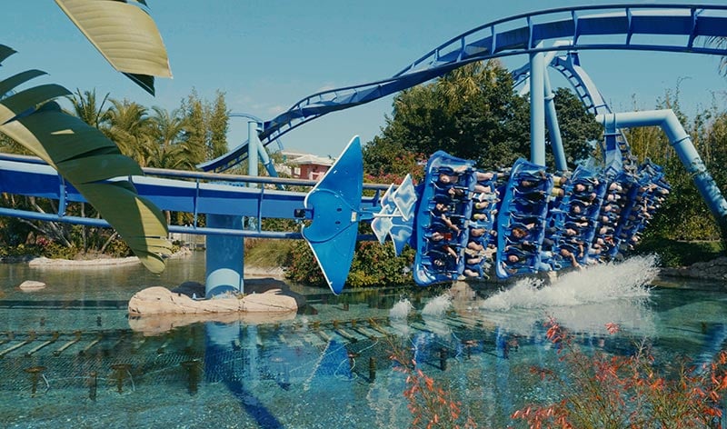 Manta coaster turn at SeaWorld Orlando