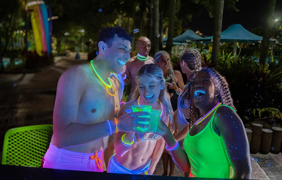 AquaGlow event at Aquatica Orlando