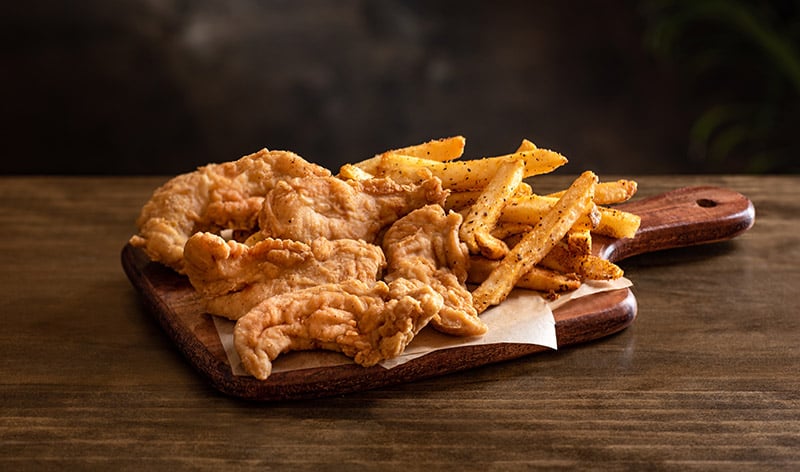 Chicken strips and fries platter