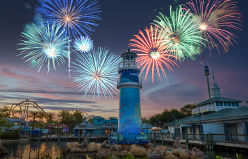 Fireworks over SeaWorld Orlando