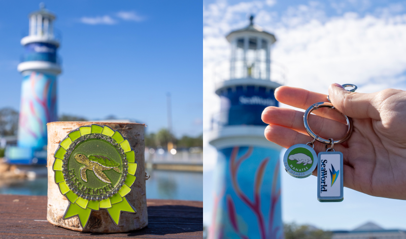 Pass Member Monthly Pin and Keychain