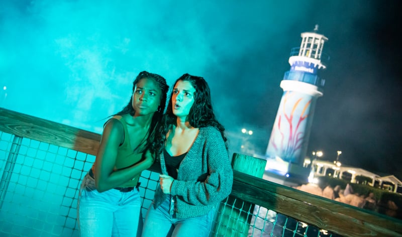 Two women at SeaWorld Orlando Howl-O-Scream
