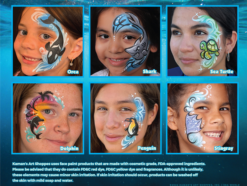 menu for facepaint.