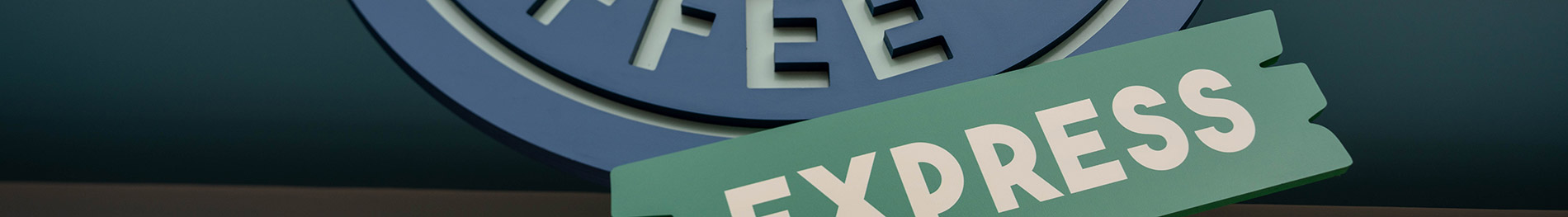 Coaster Coffee Express exterior signage