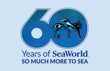 SeaWorld 60th Anniversary Logo with penguins