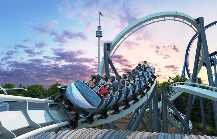 Penguin Trek roller coaster at SeaWorld Orlando