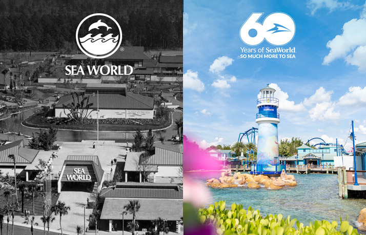 SeaWorld Orlando Then and Now