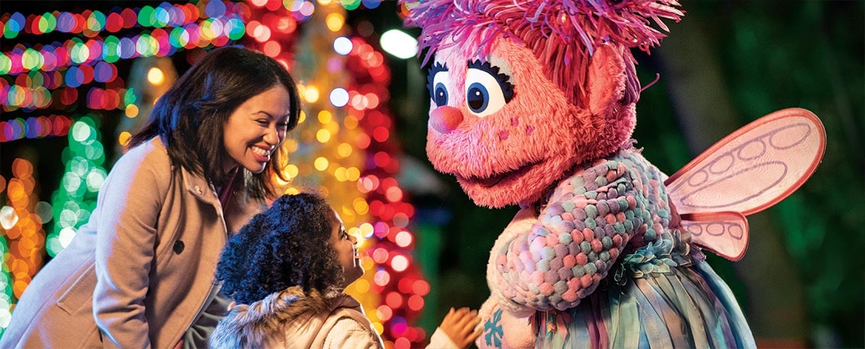 Abby Cadabby meet and greet during SeaWorld Christmas Celebration