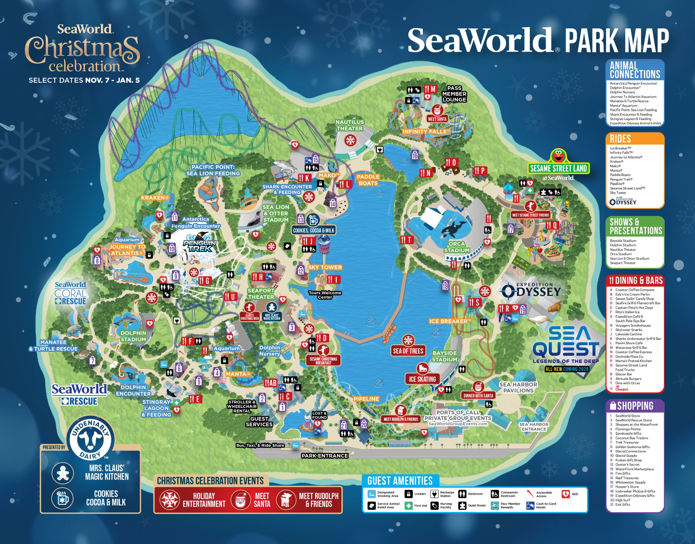 SeaWorld Orlando Map