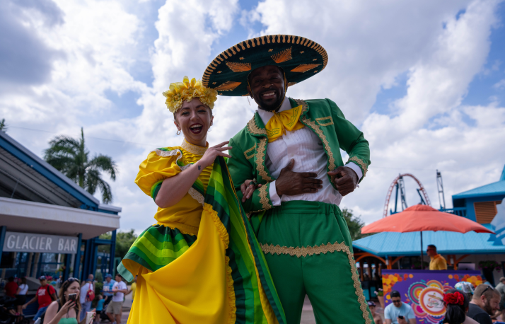 Dance party performers