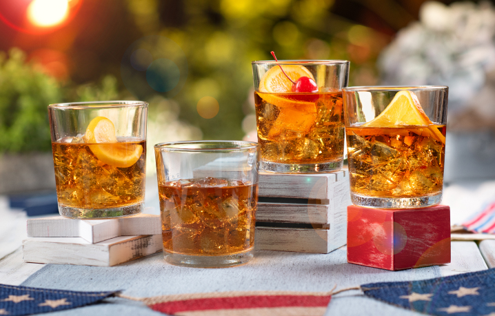 An array of whiskey