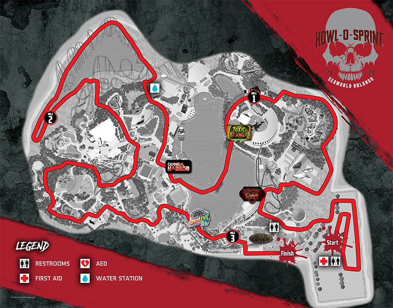 Howl-O-Sprint 5K Run Map