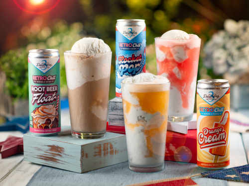 Alcoholic ice cream floats