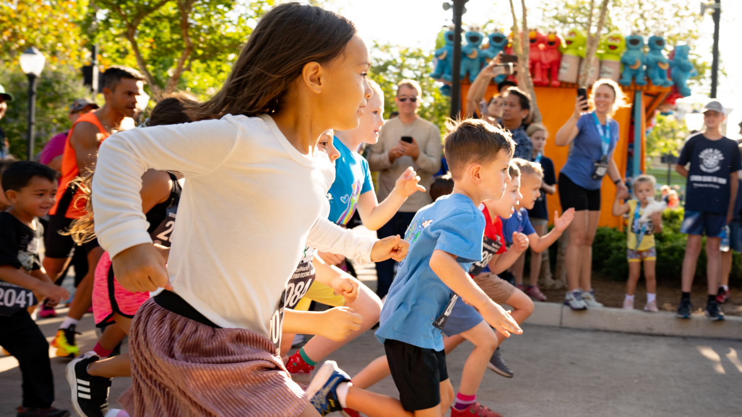 Kids running at Seven Seas Food Festival 5K Run