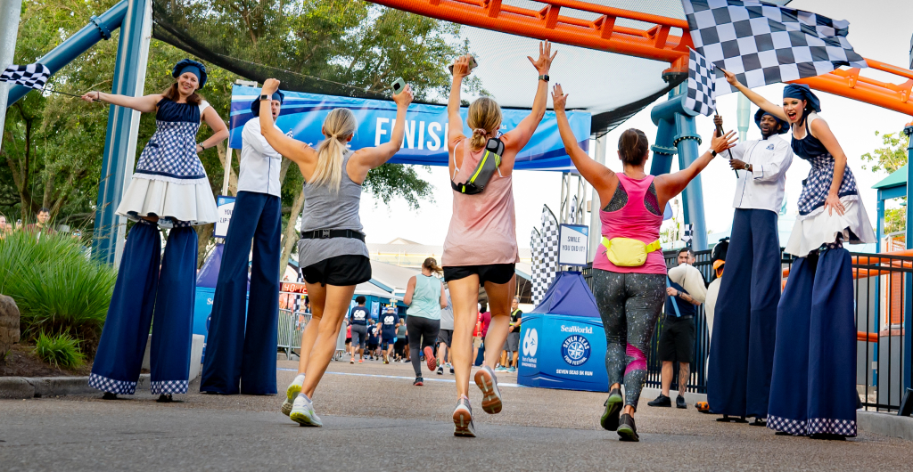 Runners at the finish line