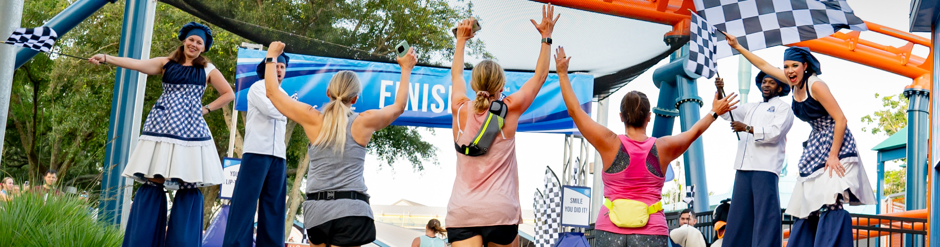 Runners at the finish line