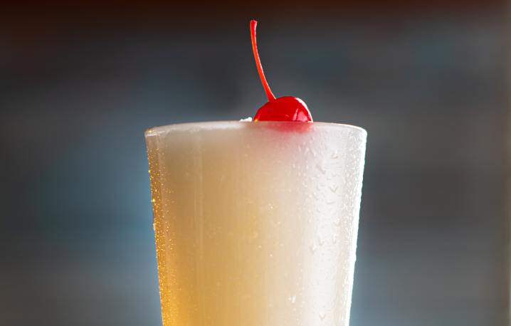 Frozen drink with cherry