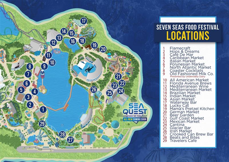Seven Seas Food Festival Map