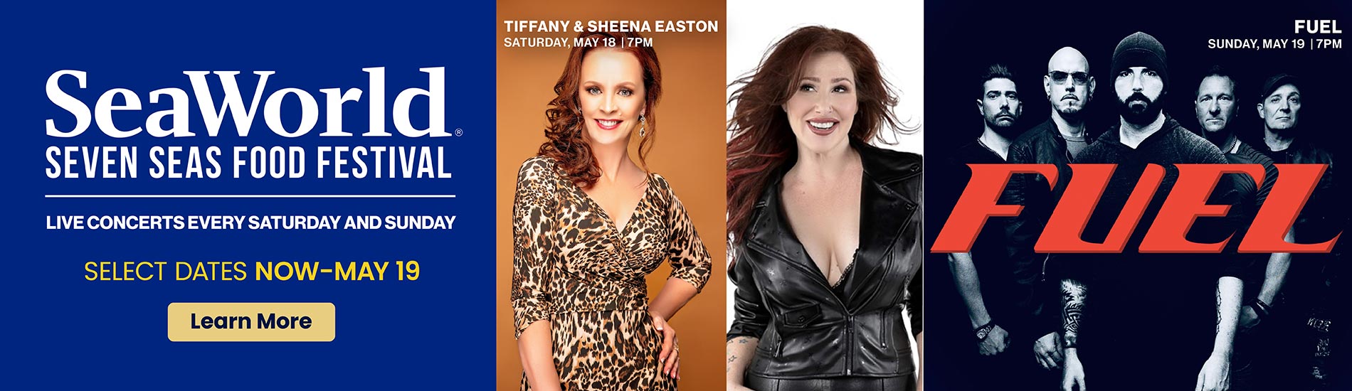 Tiffany and Sheena Easton and Fuel performing at SeaWorld Seven Seas event