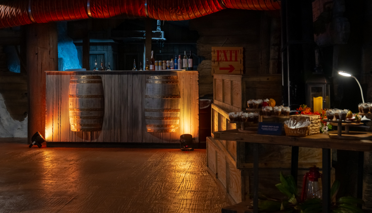 Event space at night