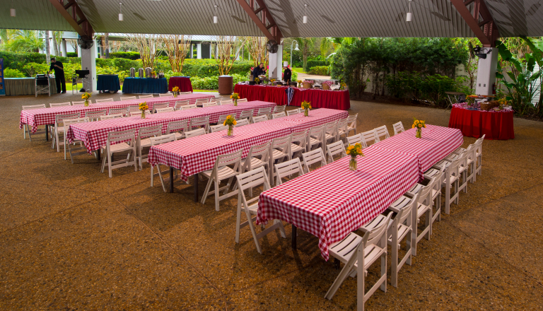 Long tables in an event space