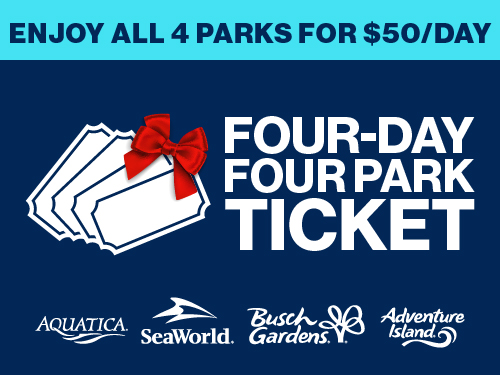 Enjoy all 4 Parks for $50/Day