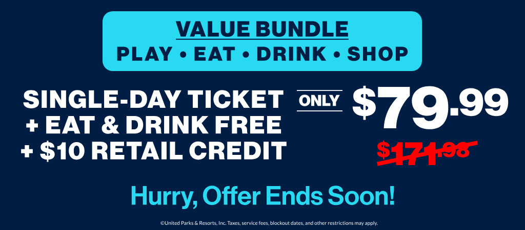 Any Day Ticket + Meal + $10 Voucher