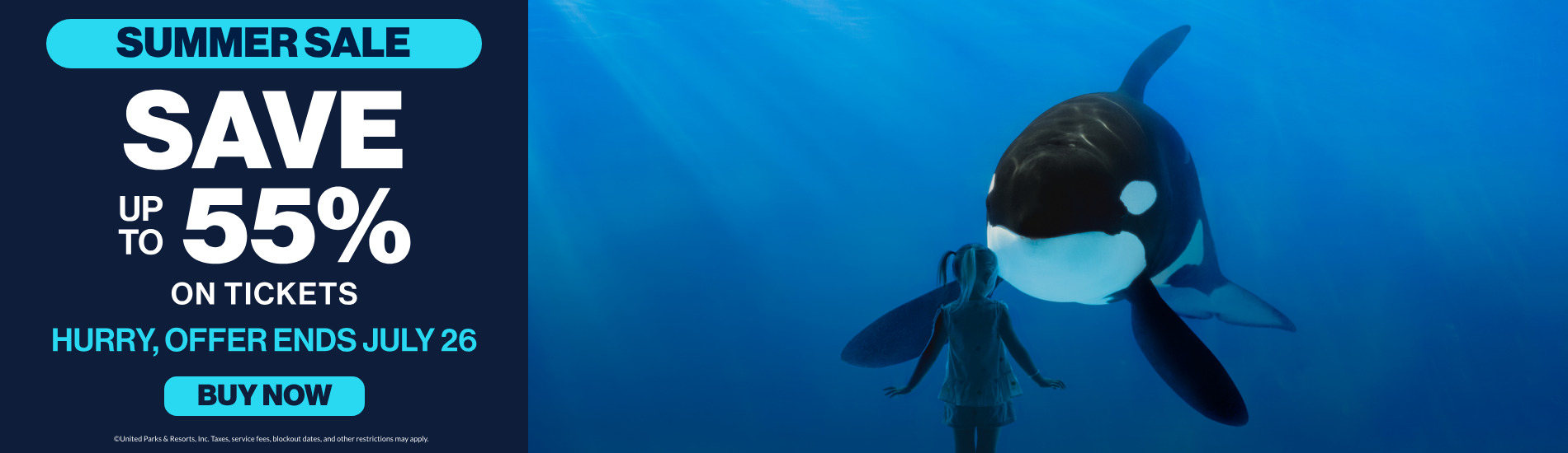 Summer Sale Save up to 55% on Tickets