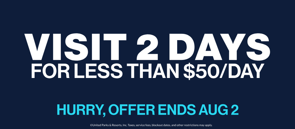 Visit 2 days for less than $50/day