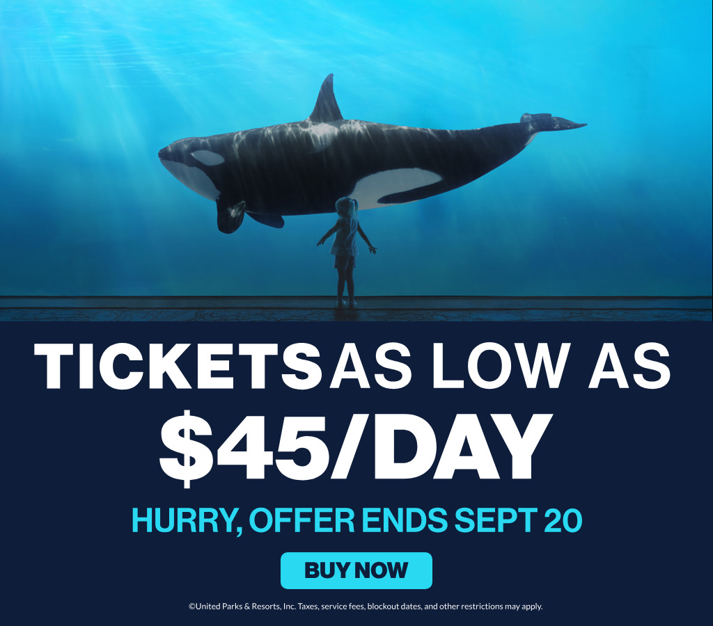 Tickets as low as $45/day