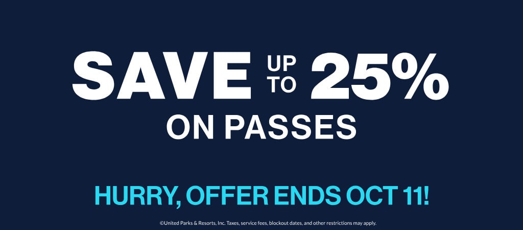 Save up to 25% on passes