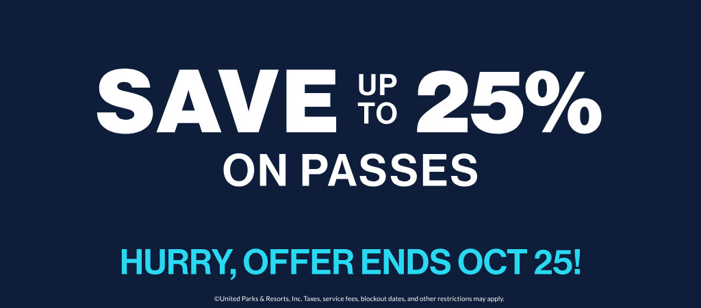 Save up to 25% on passes