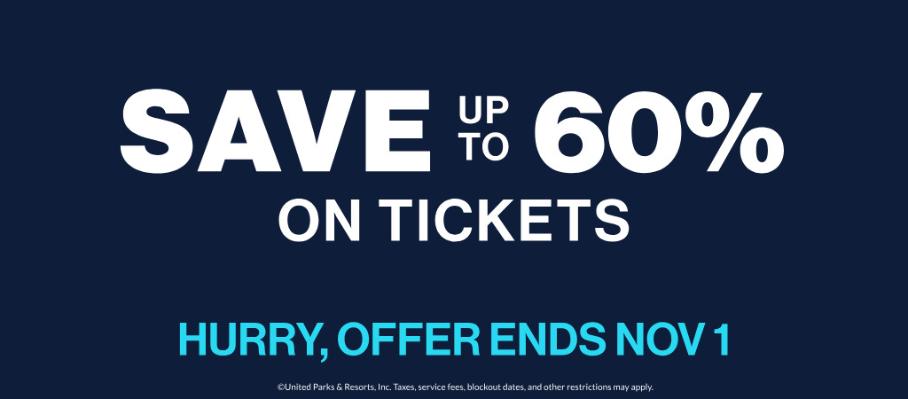 Save up to 60% on tickets