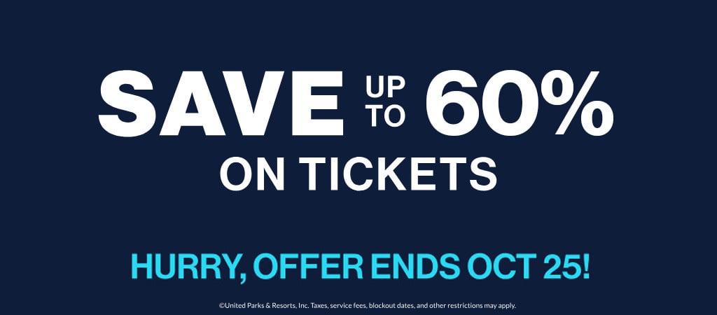 Save up to 60% on tickets