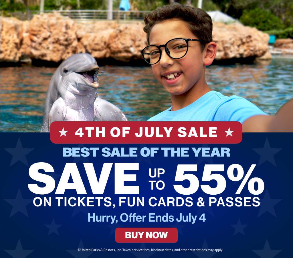 4th of July Sale Save up to 55% on tickets, fun card, and passes