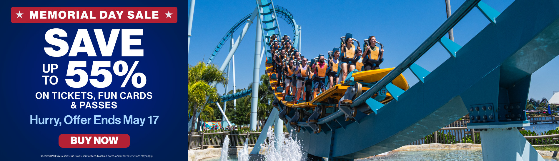 Memorial Day Sale: Save up to 55% on tickets, fun cards & passes