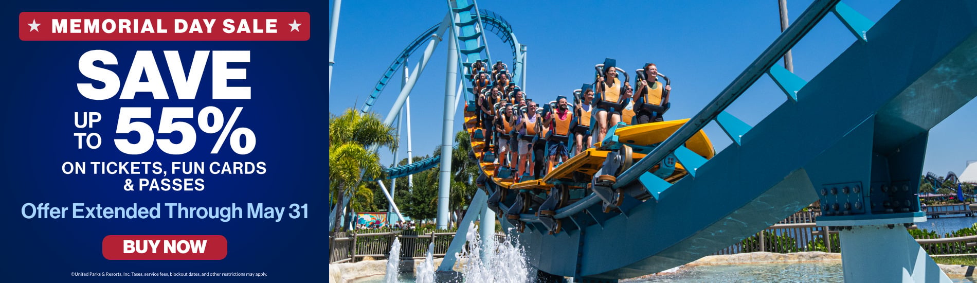 Memorial Day Sale: Save up to 55% on tickets, fun cards & passes