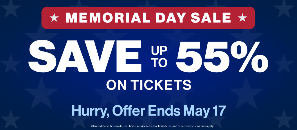 Memorial Day Sale: Save up to 55% on tickets,